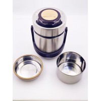 3-Tier Stainless Steel Insulated Thermos Lunch Box Container - 1.6L